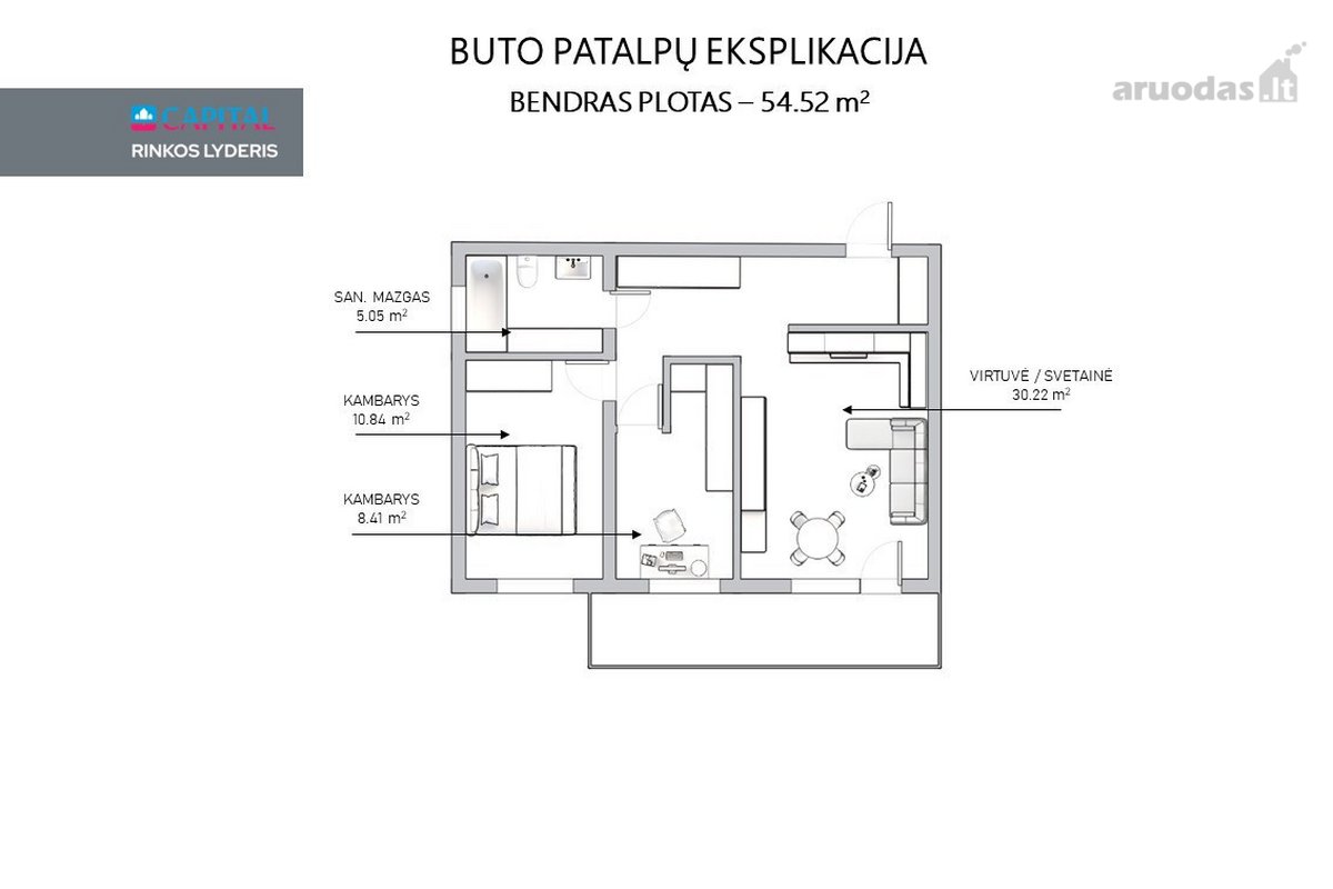 Parduodamas Šviesus Ir Moderniai Įrengtas 3 - nuotraukos Nr. 17