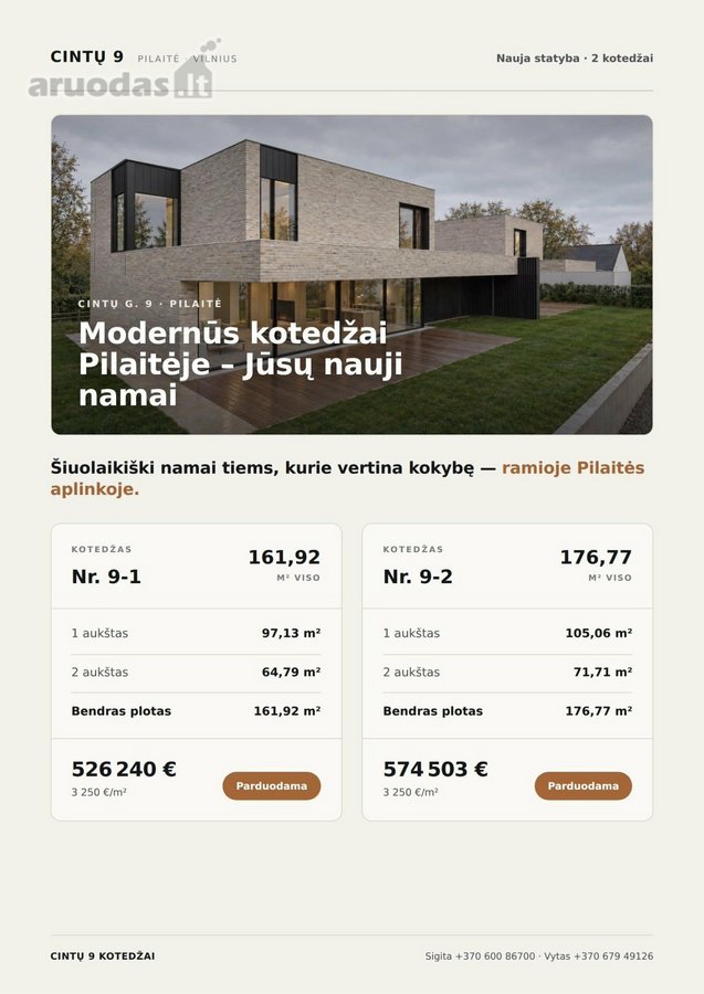 Modernūs kotedžai Pilaitėje – Cintų g. 9  - nuotraukos Nr. 2