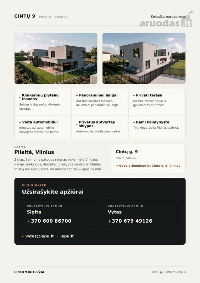 Modernūs kotedžai Pilaitėje – Cintų g. 9  - nuotraukos Nr. 3