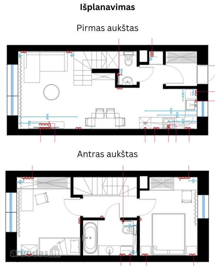Kokybiškai ir patogiai įrengtas dviejų aukštų - nuotraukos Nr. 12