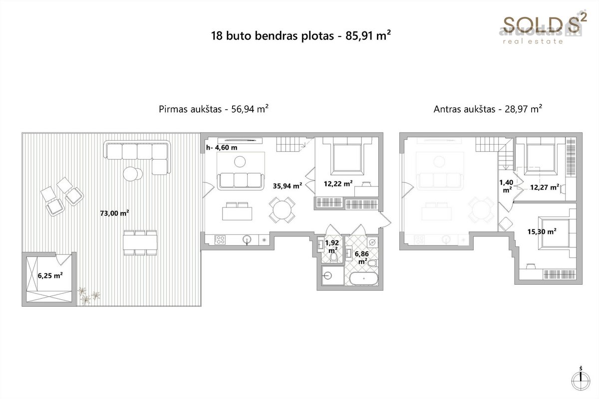 Nuostabūs namai Senamiestyje, kurių terasa - nuotraukos Nr. 8