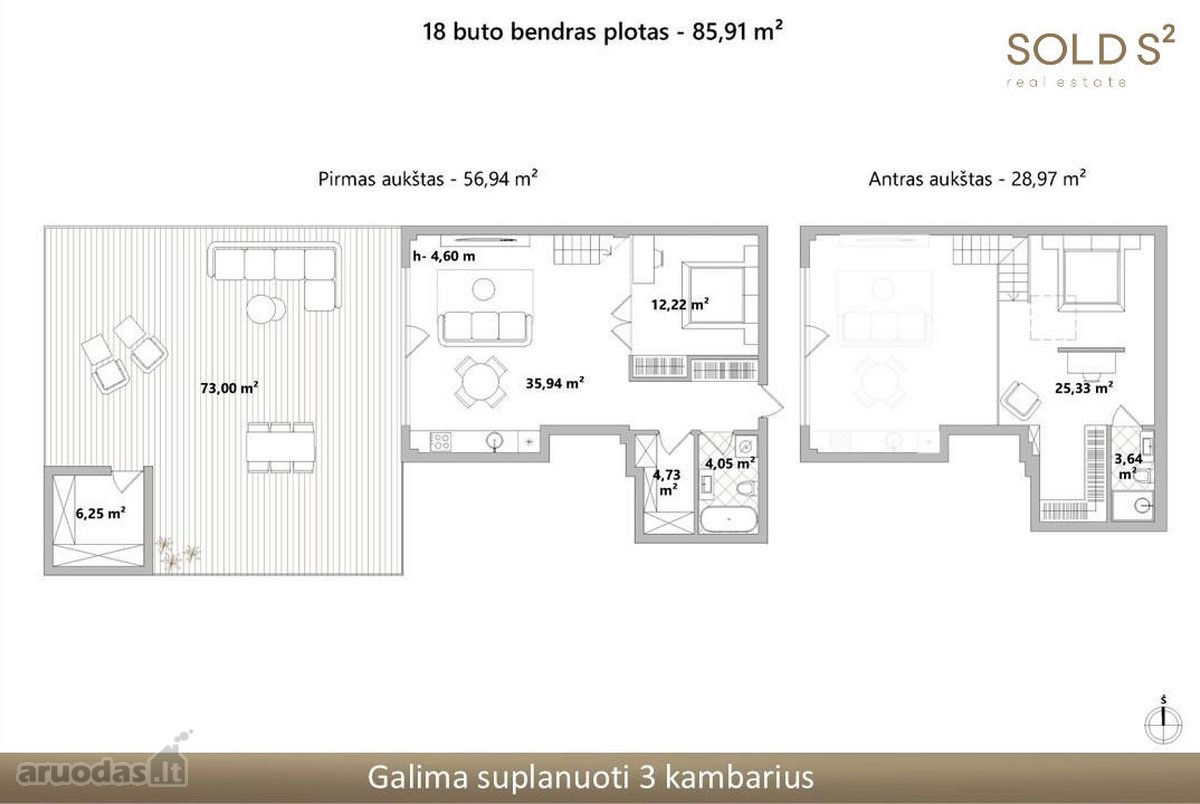 Nuostabūs namai Senamiestyje, kurių terasa - nuotraukos Nr. 9
