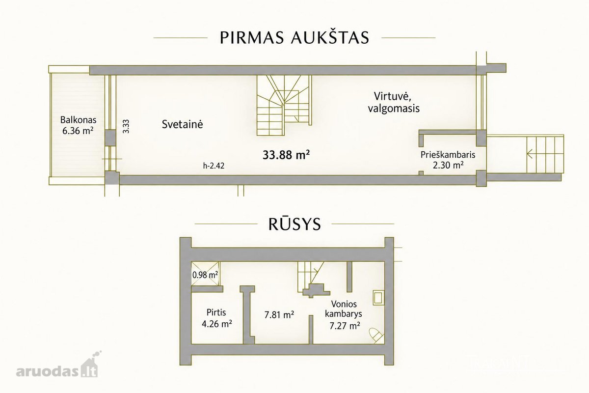 Parduodamas 3 Kambarių Butas-kotedžas - nuotraukos Nr. 14