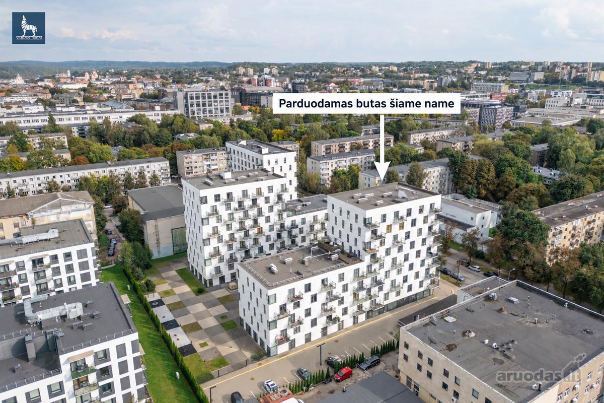 Parduodamas erdvus 44,32 m² 1 kambario butas - nuotraukos Nr. 30