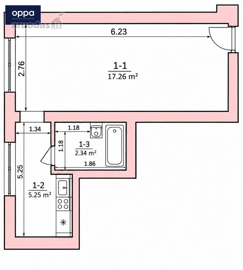 Parduodamas 1 Kambario Butas Žvėryne – - nuotraukos Nr. 16