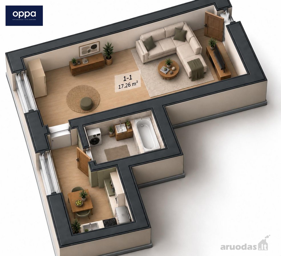 Parduodamas 1 Kambario Butas Žvėryne – - nuotraukos Nr. 17