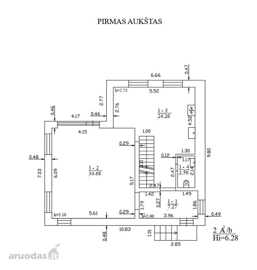 Išnuomojamas naujos statybos, dviejų aukštų, - nuotraukos Nr. 41