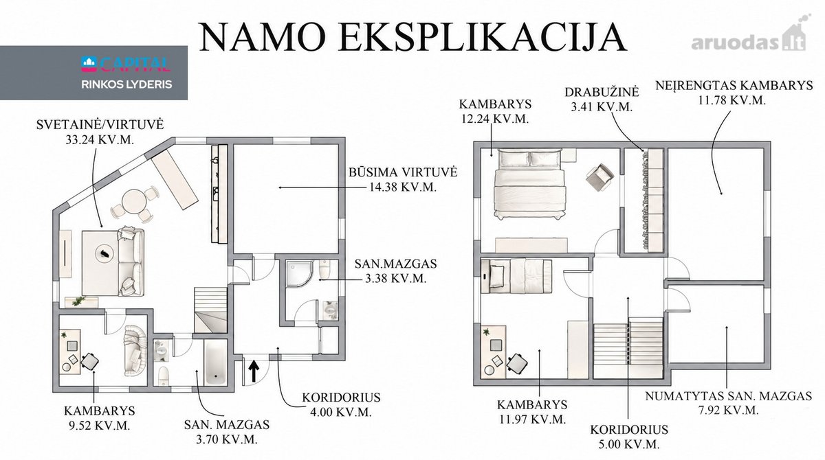 Jaukūs Ir Erdvūs Namai Ramioje Papiškių K. - nuotraukos Nr. 21