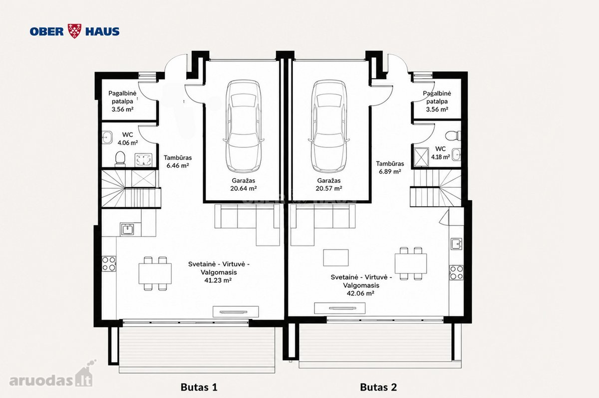 Parduodami Du Modernios Architektūros Naujos - nuotraukos Nr. 10