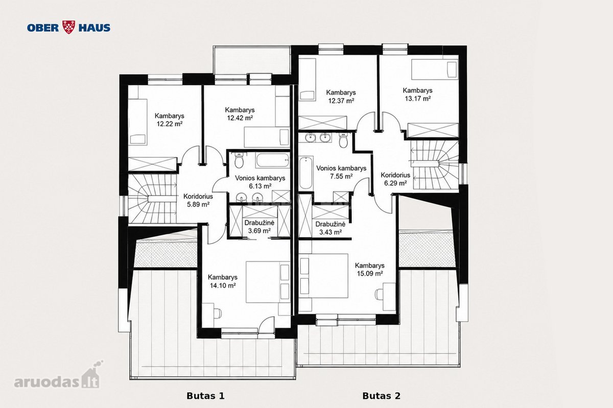 Parduodami Du Modernios Architektūros Naujos - nuotraukos Nr. 11