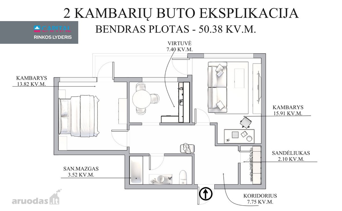 Jaukus, Tvarkingas Ir Paruoštas Gyventi Butas - nuotraukos Nr. 18