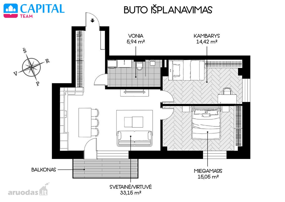 Parduodamas moderniai įrengtas, patogiai - nuotraukos Nr. 29