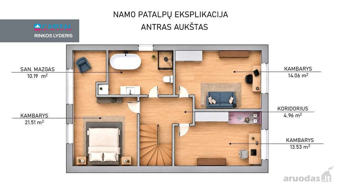 Avižieniuose Pardaduomas Dviejų Aukštų, - nuotraukos Nr. 25