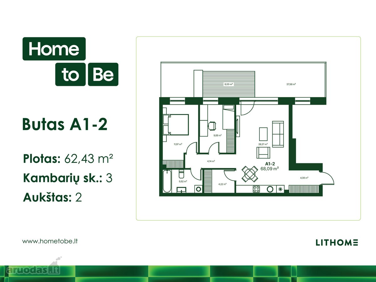 Naujas Butų Projektas Šnipiškėse „Home To Be“ - nuotraukos Nr. 3