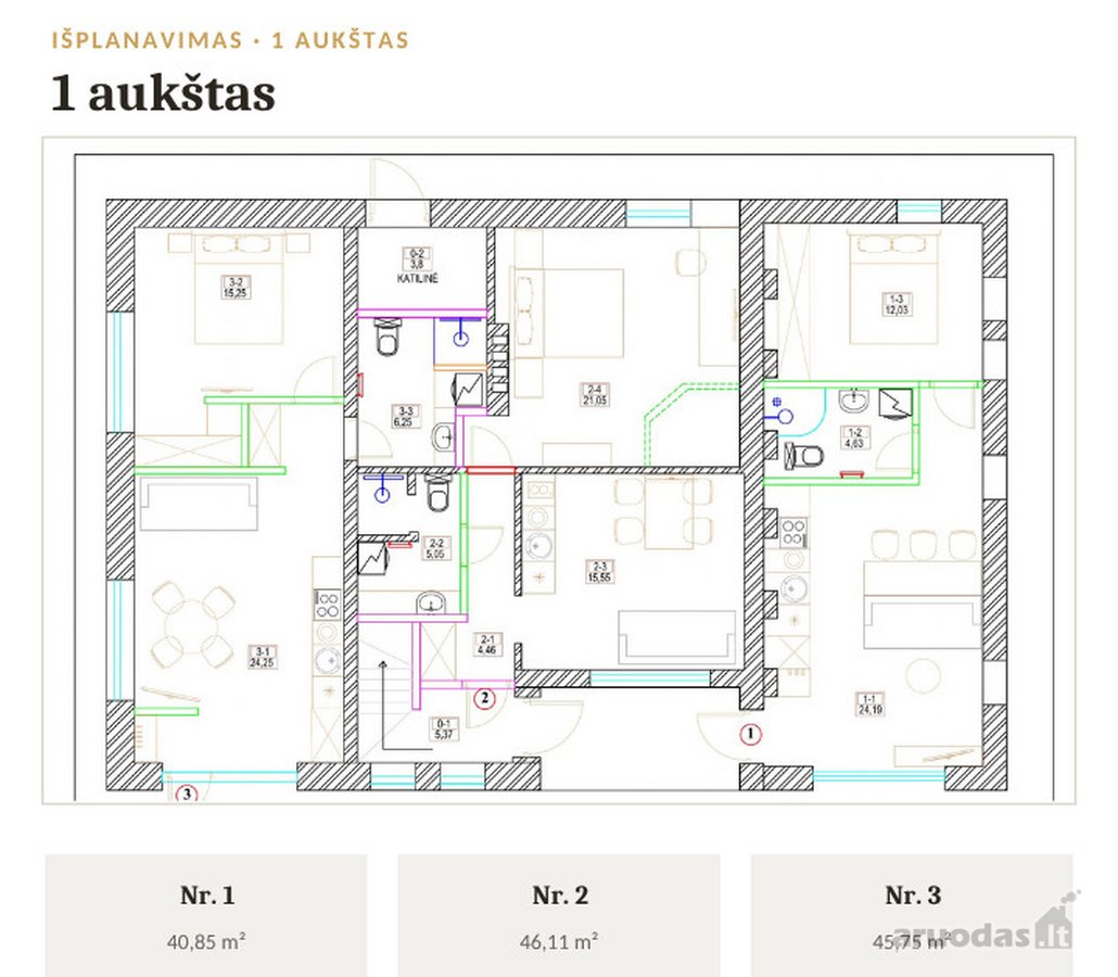 Parduodamos 9 patalpos Aleksote  Pilnai - nuotraukos Nr. 2