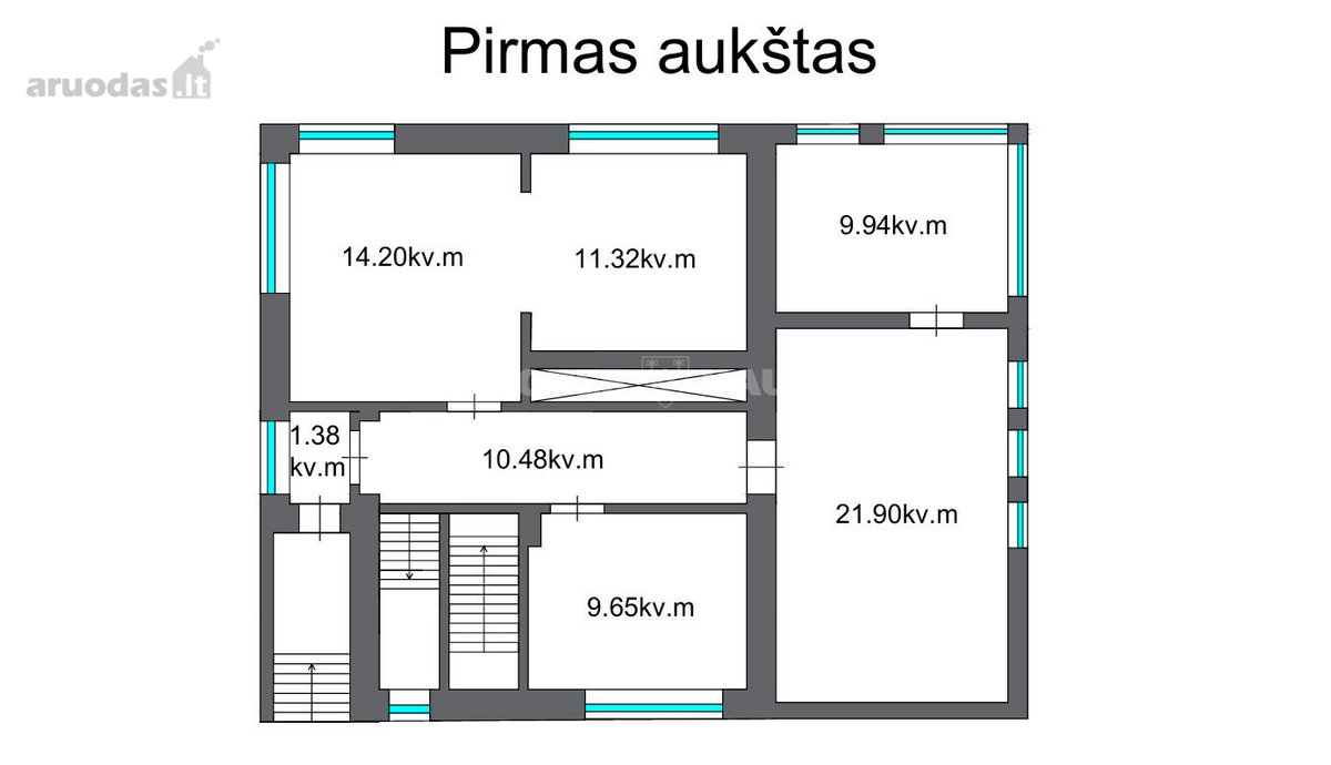 Parduodamas erdvus mūrinis namas su - nuotraukos Nr. 13