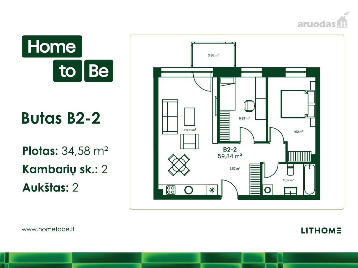 Naujas Butų Projektas Šnipiškėse „Home To Be“ - nuotraukos Nr. 3