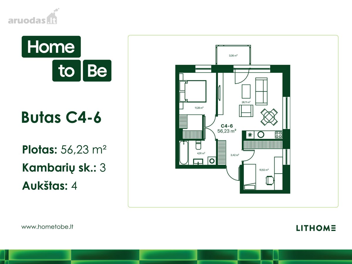 Naujas Butų Projektas Šnipiškėse „Home To Be“ - nuotraukos Nr. 3