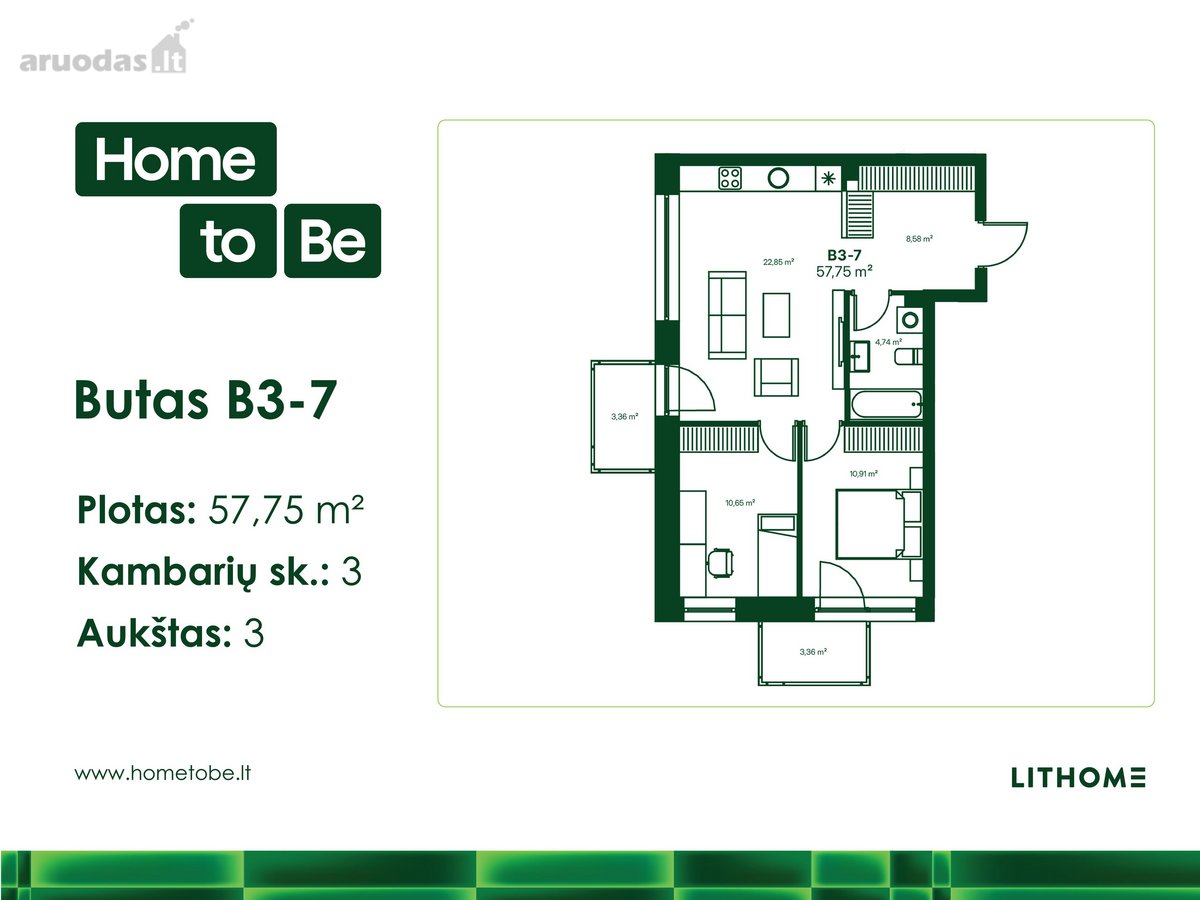 Naujas Butų Projektas Šnipiškėse „Home To Be“ - nuotraukos Nr. 3