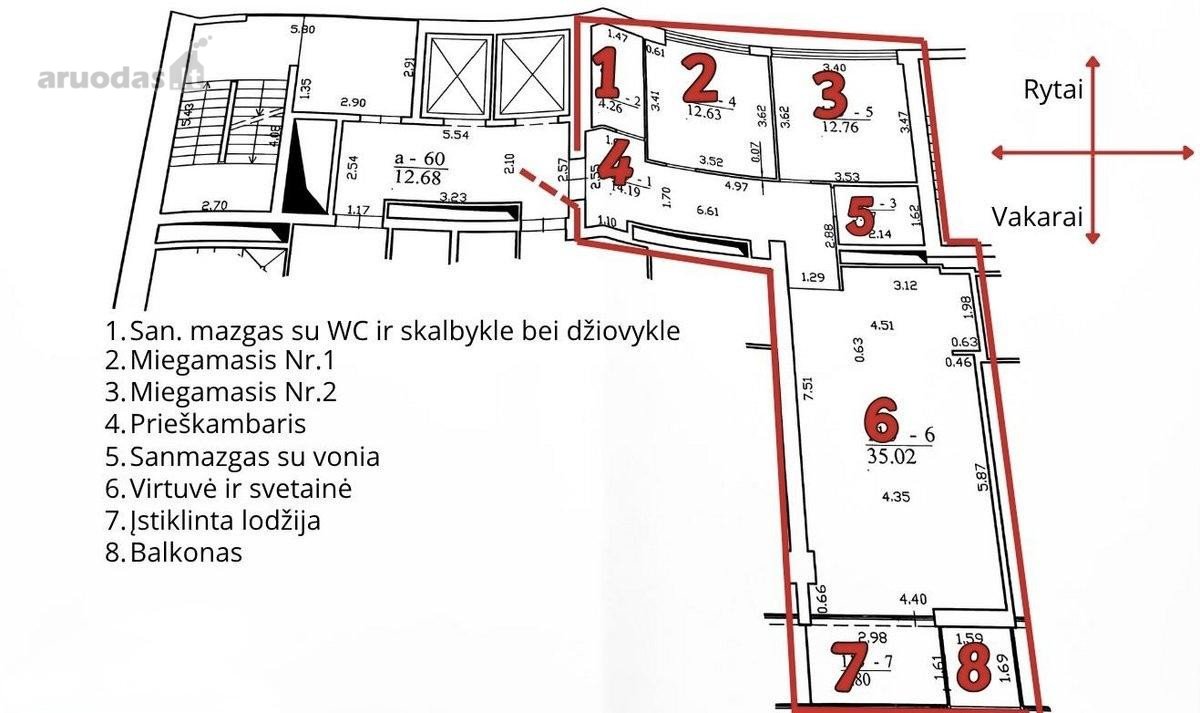 86 m² Butas Gandrališkėse  Panorama Į Jūrą, - nuotraukos Nr. 26