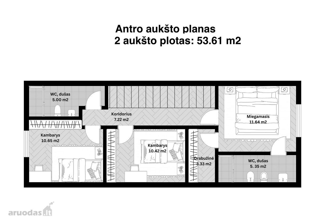 Parduodamas Kotedžo Tipo Namas Puikioje - nuotraukos Nr. 7