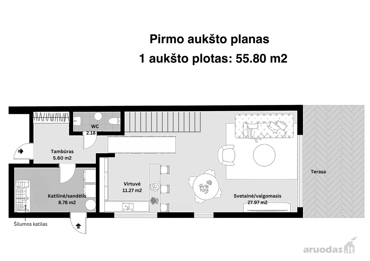Parduodamas Kotedžo Tipo Namas Puikioje - nuotraukos Nr. 5