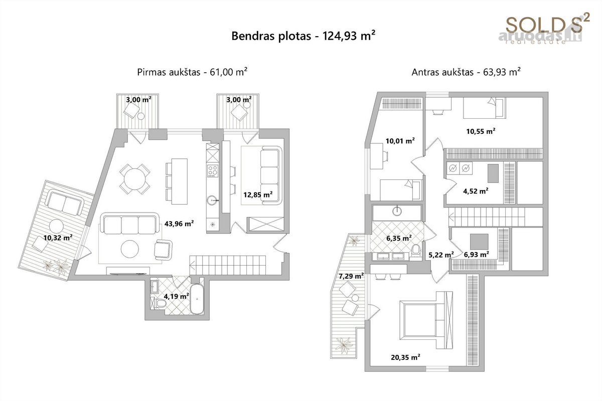 Erdvūs penthouse apartamentai puikiai tiks - nuotraukos Nr. 22