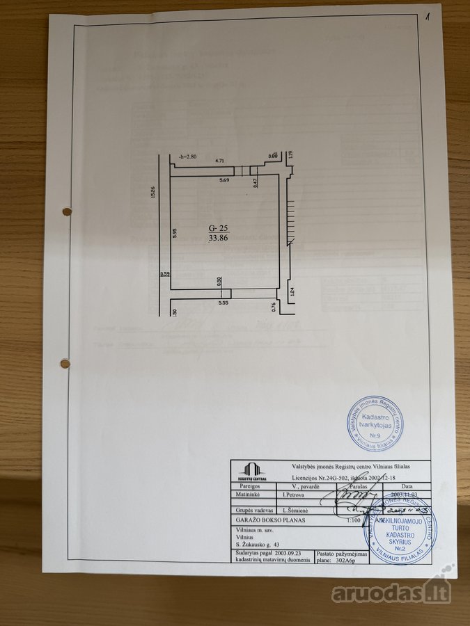 Parduodamas erdvus 34,86 m² garažas Šiaurės - nuotraukos Nr. 8