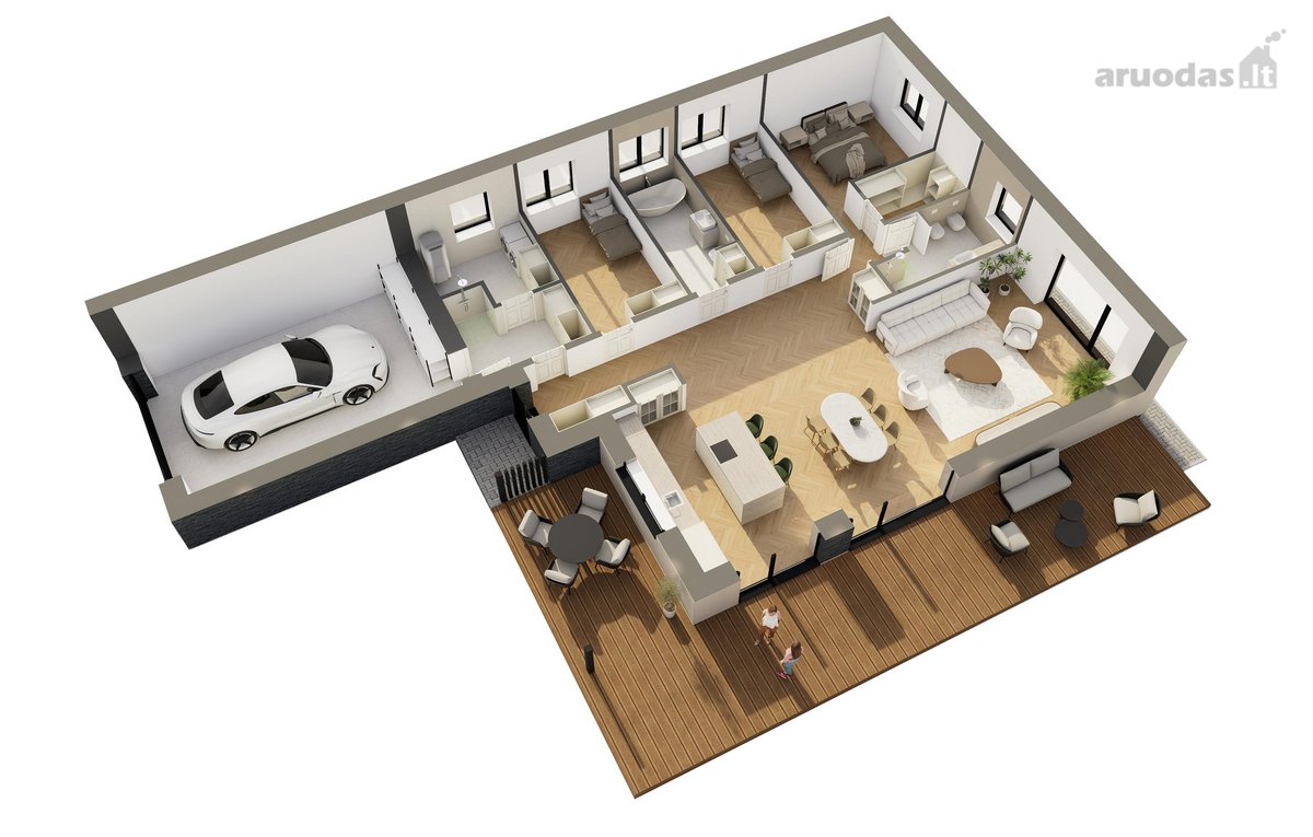 Parduodamas 194,95 m² A+ klasės vieno aukšto - nuotraukos Nr. 7