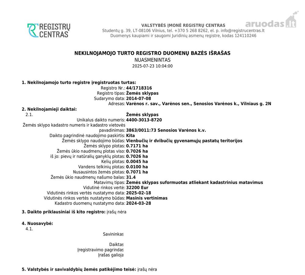 Parduodamas 71 A Namų Valdos Sklypas Prie - nuotraukos Nr. 22