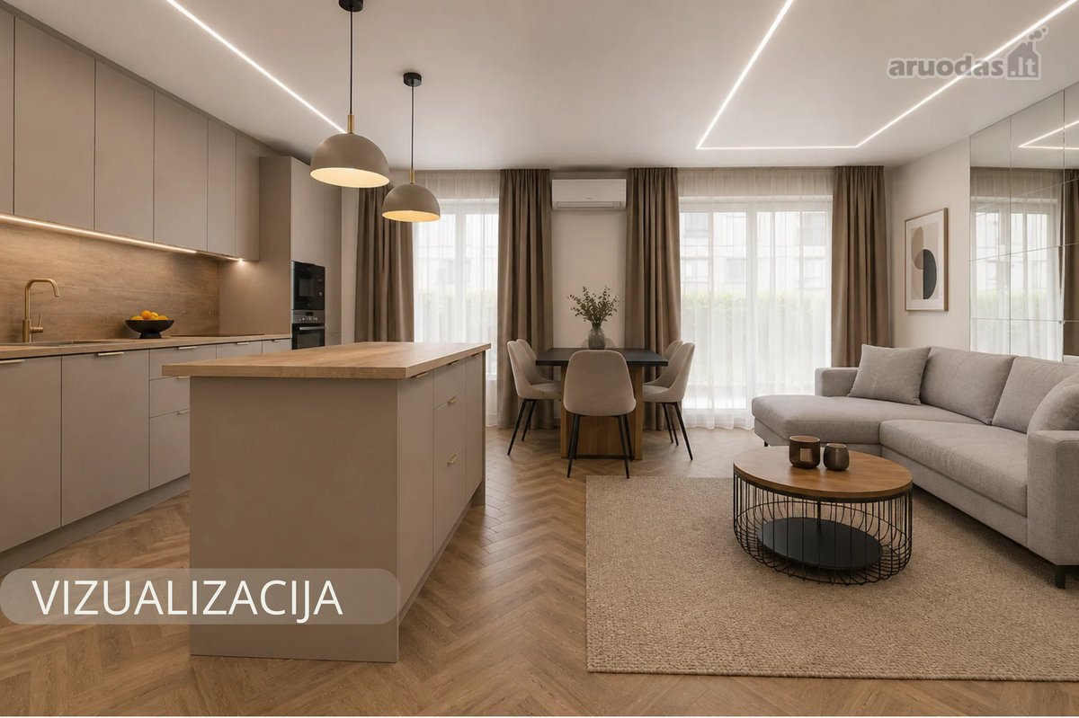 Modernus 3 kambarių butas miesto centre su - nuotraukos Nr. 2