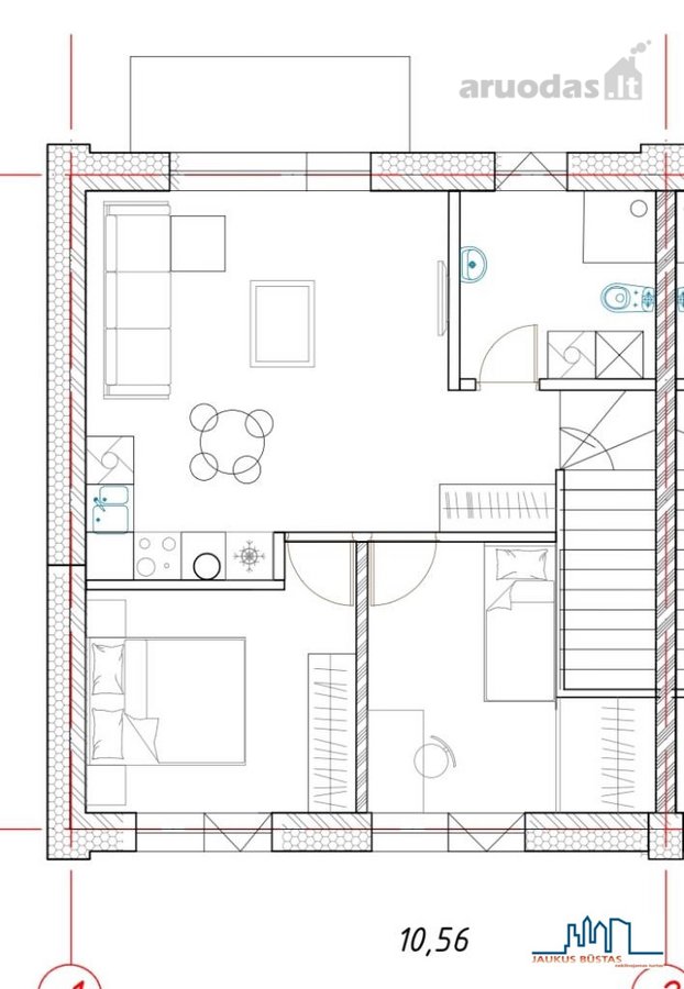 Parduodame 3 kambarių, 50m² bendrojo ploto, - nuotraukos Nr. 6