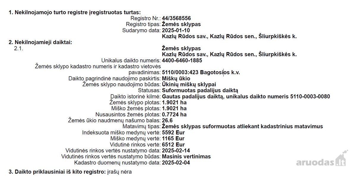 Miškas 9,412 ha Šliurpiškės kaime. - nuotraukos Nr. 6