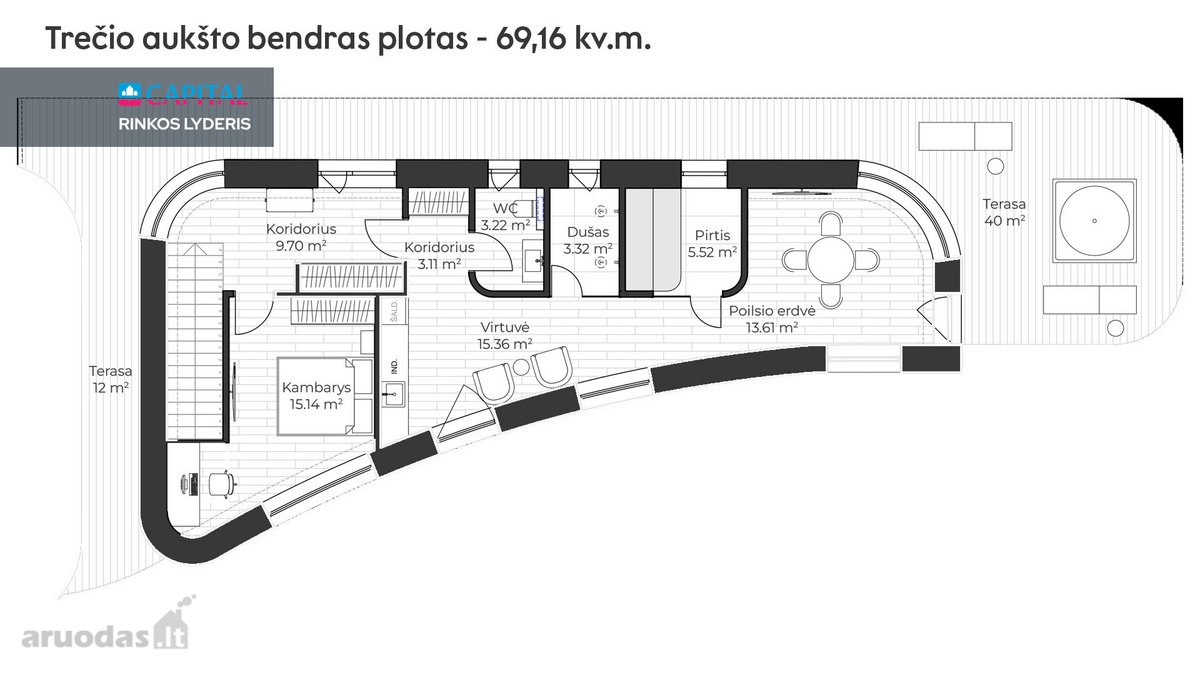 K12 – išskirtinės patalpos prabangiai - nuotraukos Nr. 31