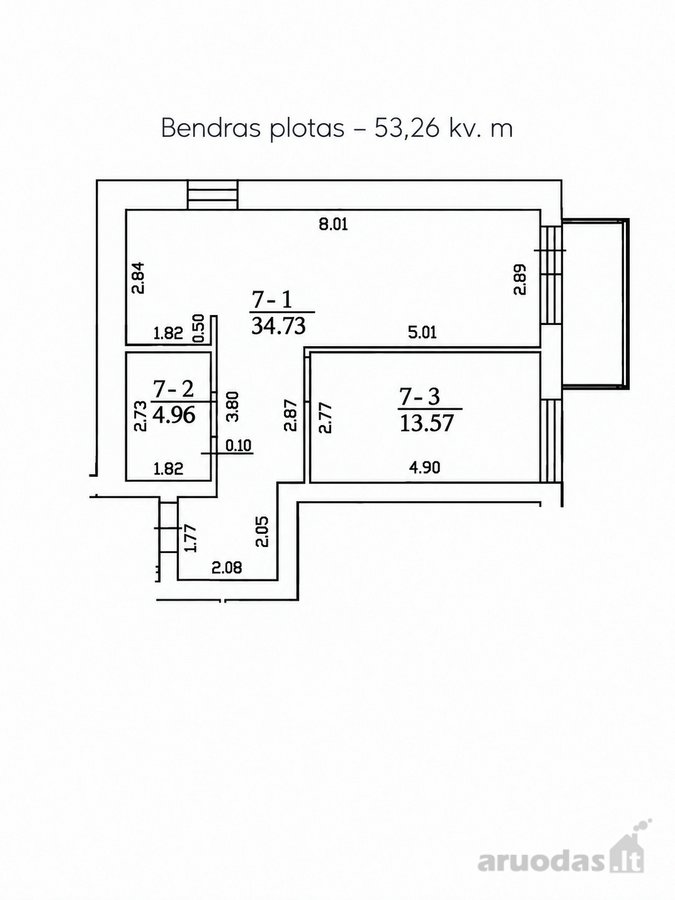 Parduodamas 2 Kambarių Butas Eitminų G., - nuotraukos Nr. 17