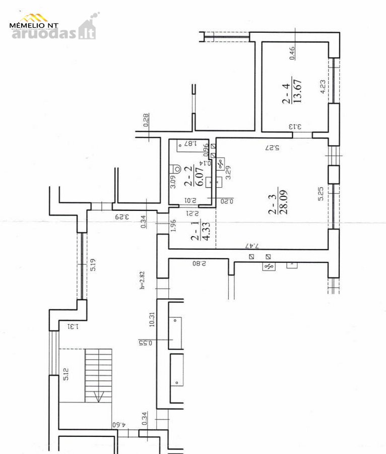 Parduodamas pilnai įrengtas 2 kambarių butas - nuotraukos Nr. 32