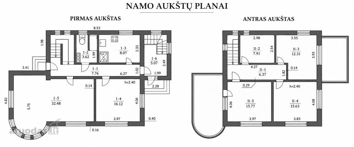 Parduodamas erdvus dviejų aukštų namas - nuotraukos Nr. 14