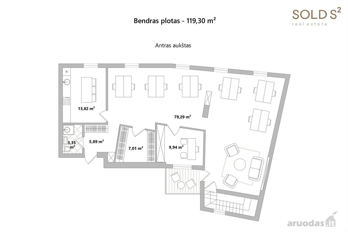 Parduodamos išskirtinės biuro patalpos - nuotraukos Nr. 15