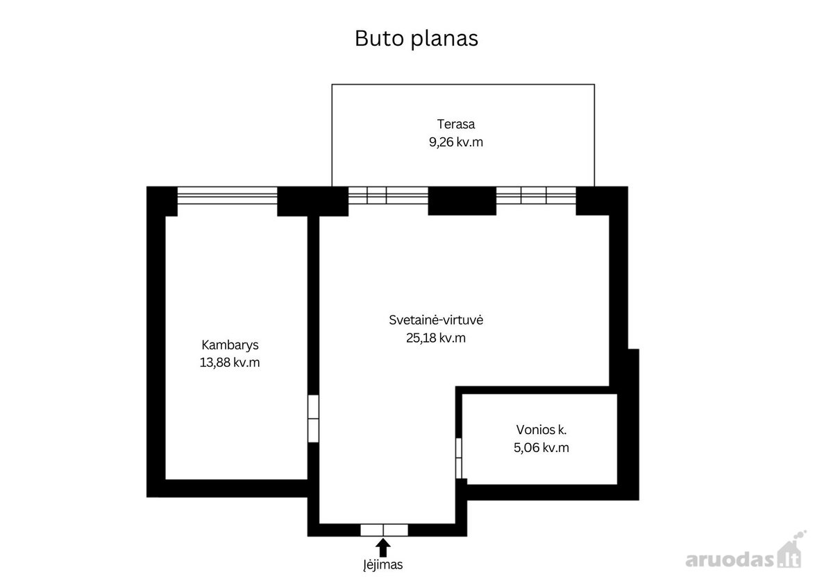 Parduodamas 2 k. butas gamtos apsupty su - nuotraukos Nr. 17