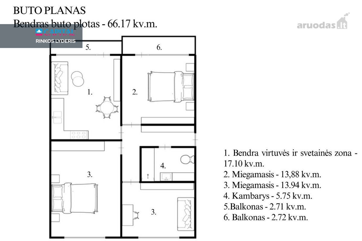 Parduodamas Šviesus Ir Erdvus 4 Kambarių - nuotraukos Nr. 25