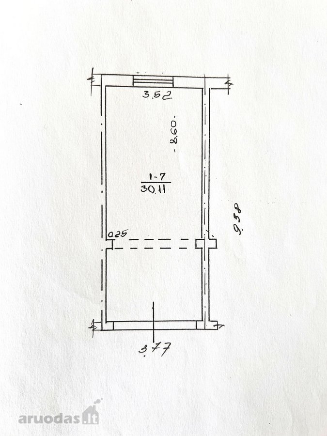Parduodamas 30,11 m² ploto mūrinis garažas, - nuotraukos Nr. 2