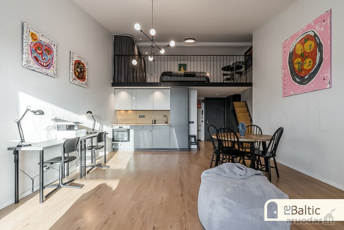 Išskirtinio dizaino loftas su funkcionaliu ir - nuotraukos Nr. 7