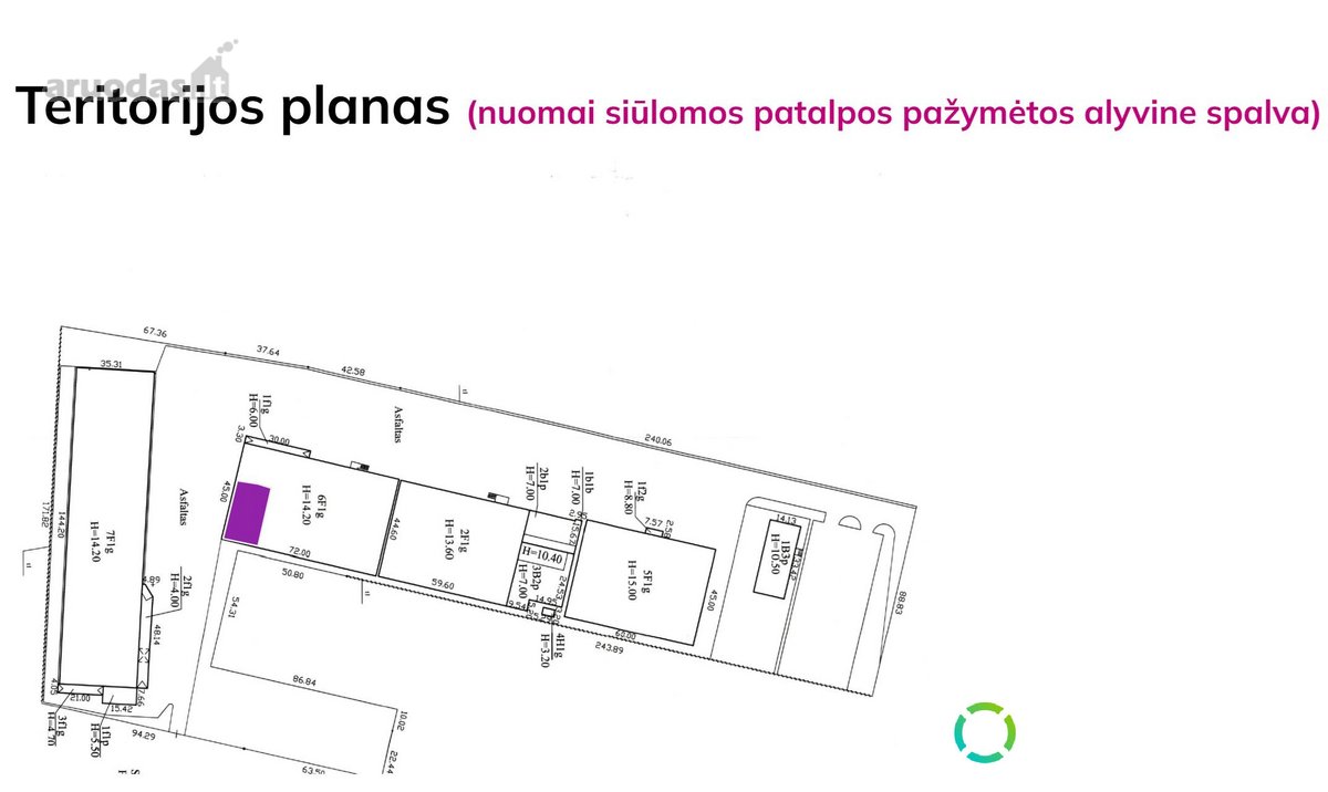 Išnuomojamas 527 kv. m šildomas sandėlis - nuotraukos Nr. 2