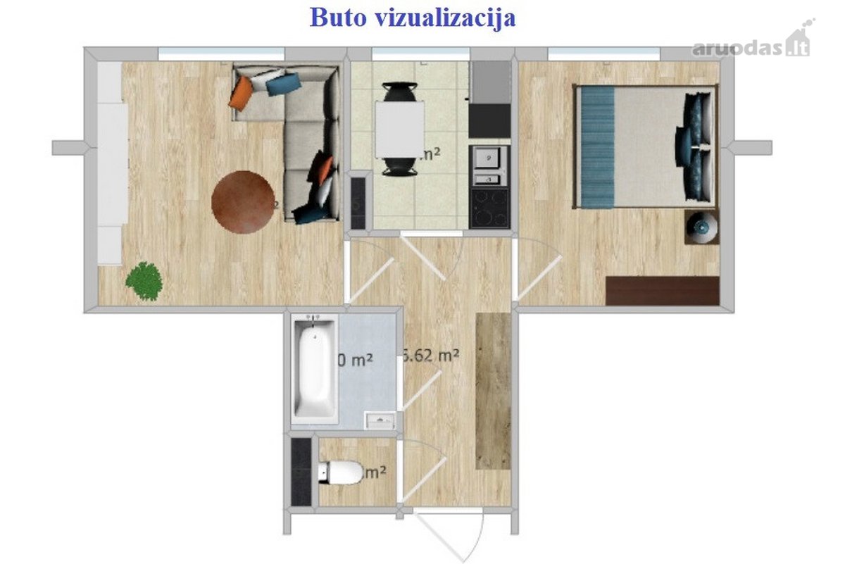 Parduodamas 2 Kambarių Butas Kulvos G. 34, - nuotraukos Nr. 10