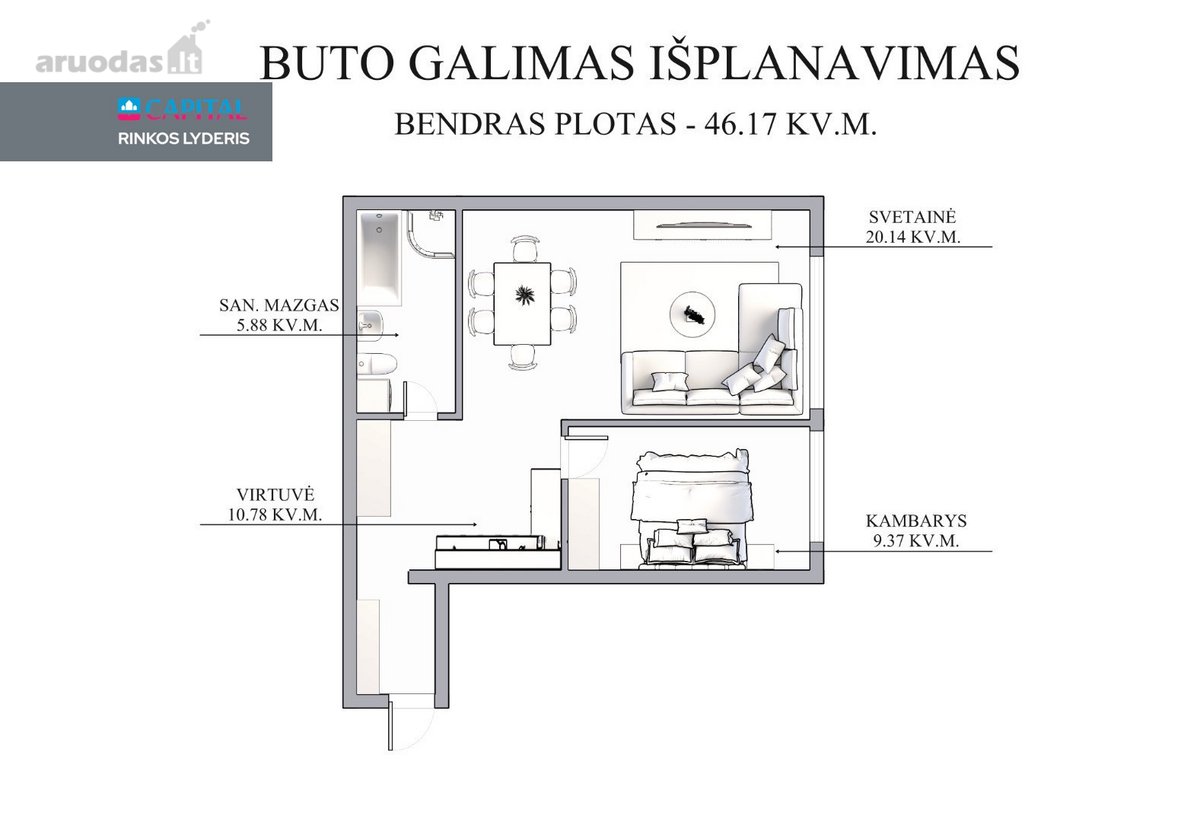 Žvėryno Širdyje Parduodamas 2 Kambarių Butas! - nuotraukos Nr. 20