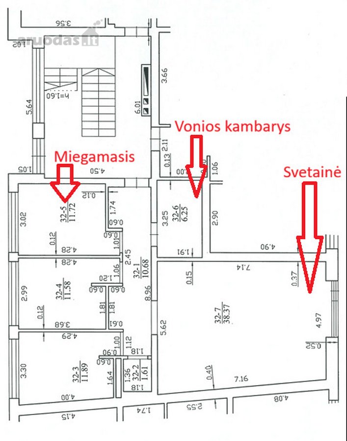 4 kambariai ir terasa į žalumą – 92,1 m² - nuotraukos Nr. 3