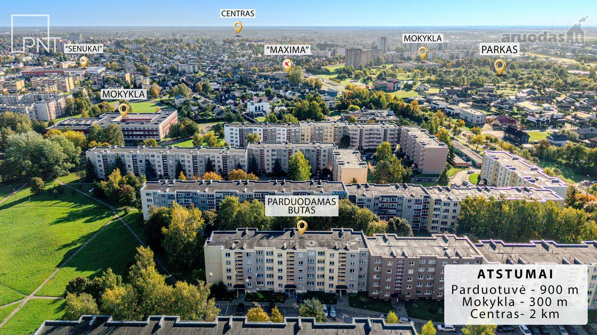 Parduodamas įrengtas 3 kambarių butas - nuotraukos Nr. 22
