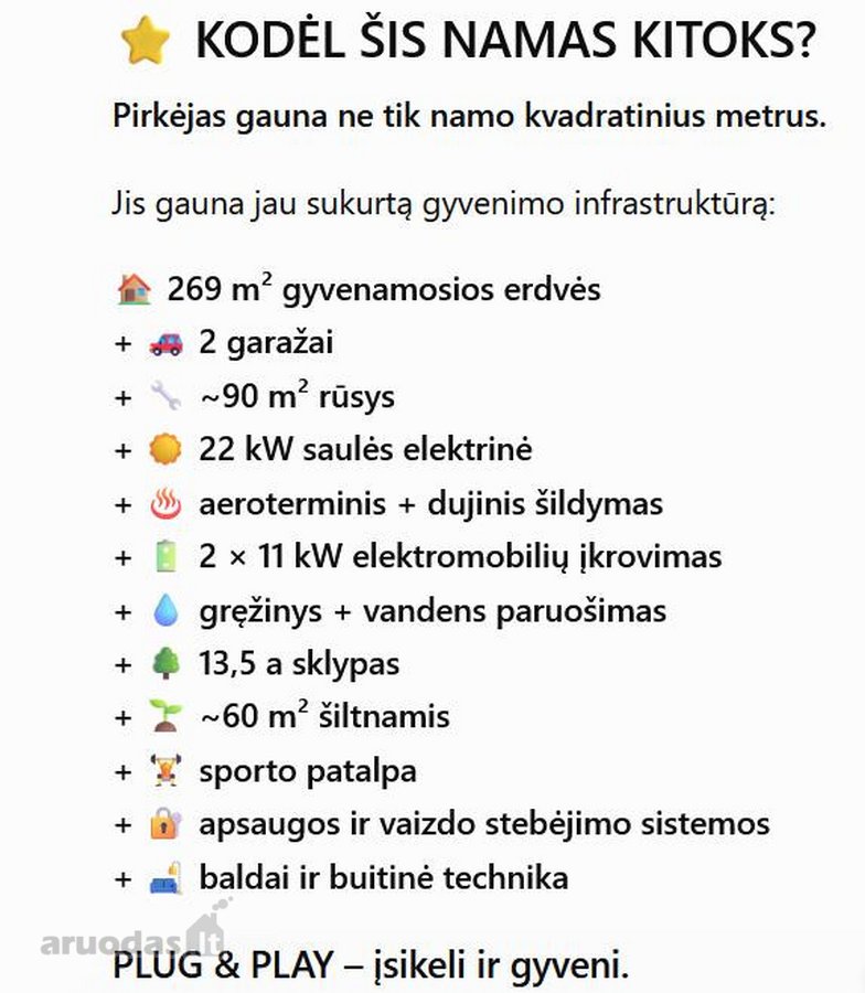 269 m² gyvenamojo ploto namas su 22 kw saulės - nuotraukos Nr. 26