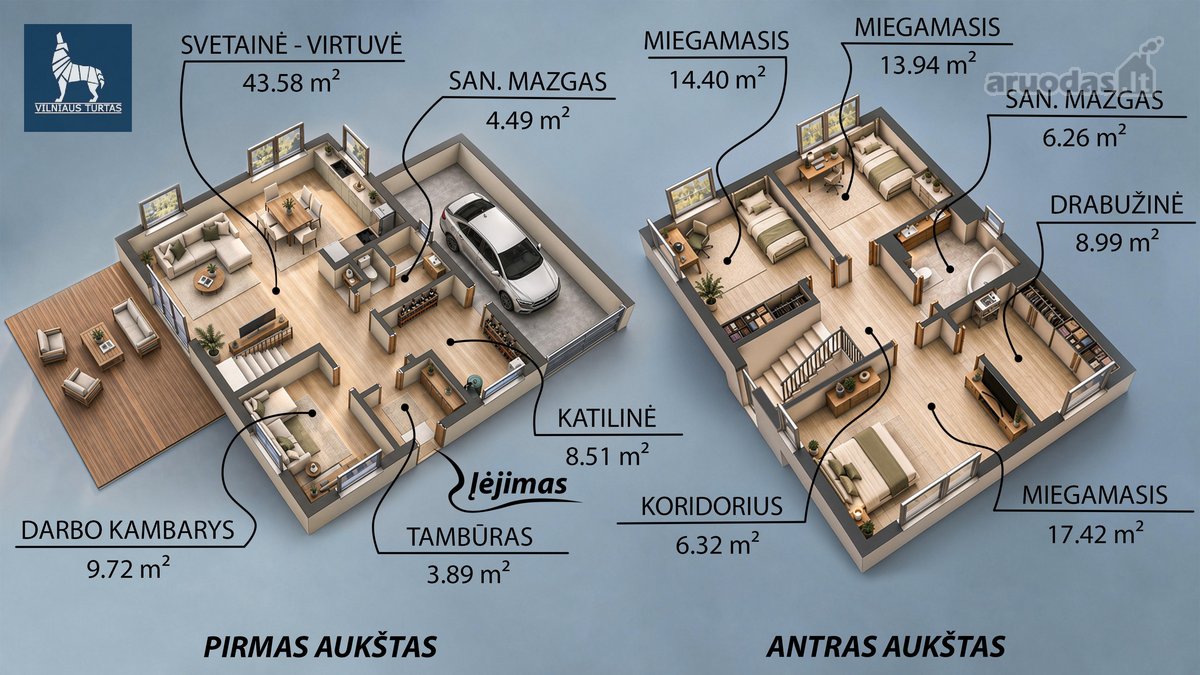 Išskirtinio Dizaino Šeimos Namai Avižieniuose - nuotraukos Nr. 43