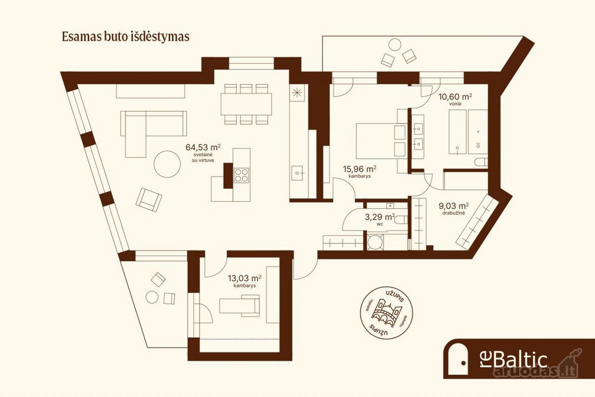 Unikalūs 116,44 m&sup2; ploto penthaus - nuotraukos Nr. 22